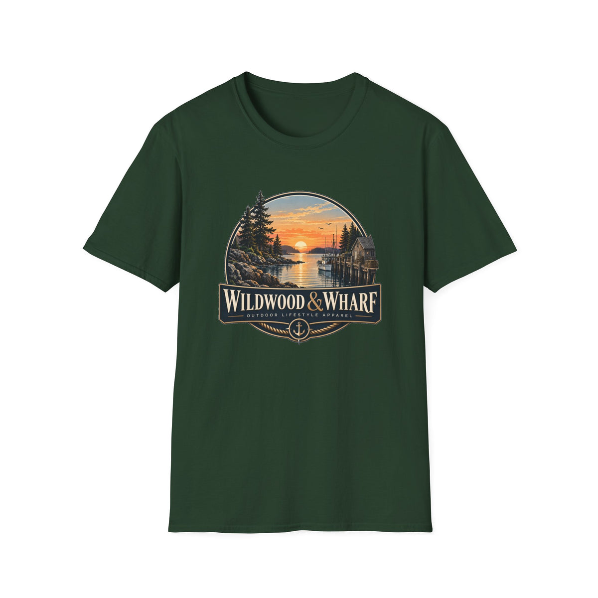 Wildwood & Wharf Harbor Sunset Tee