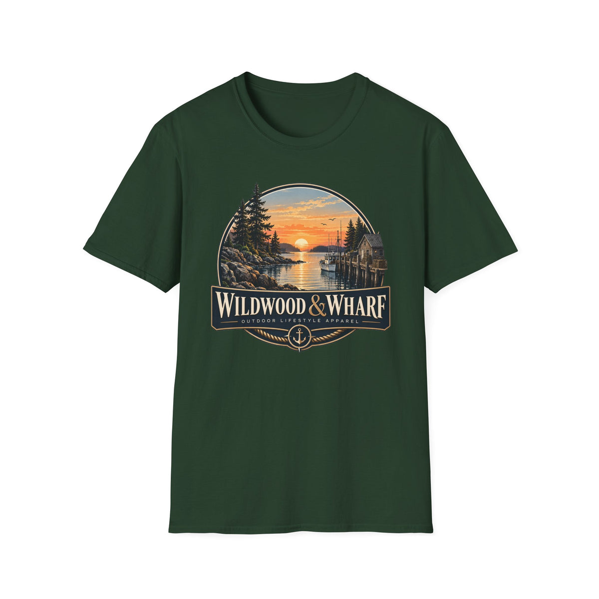Wildwood & Wharf Harbor Sunset Tee