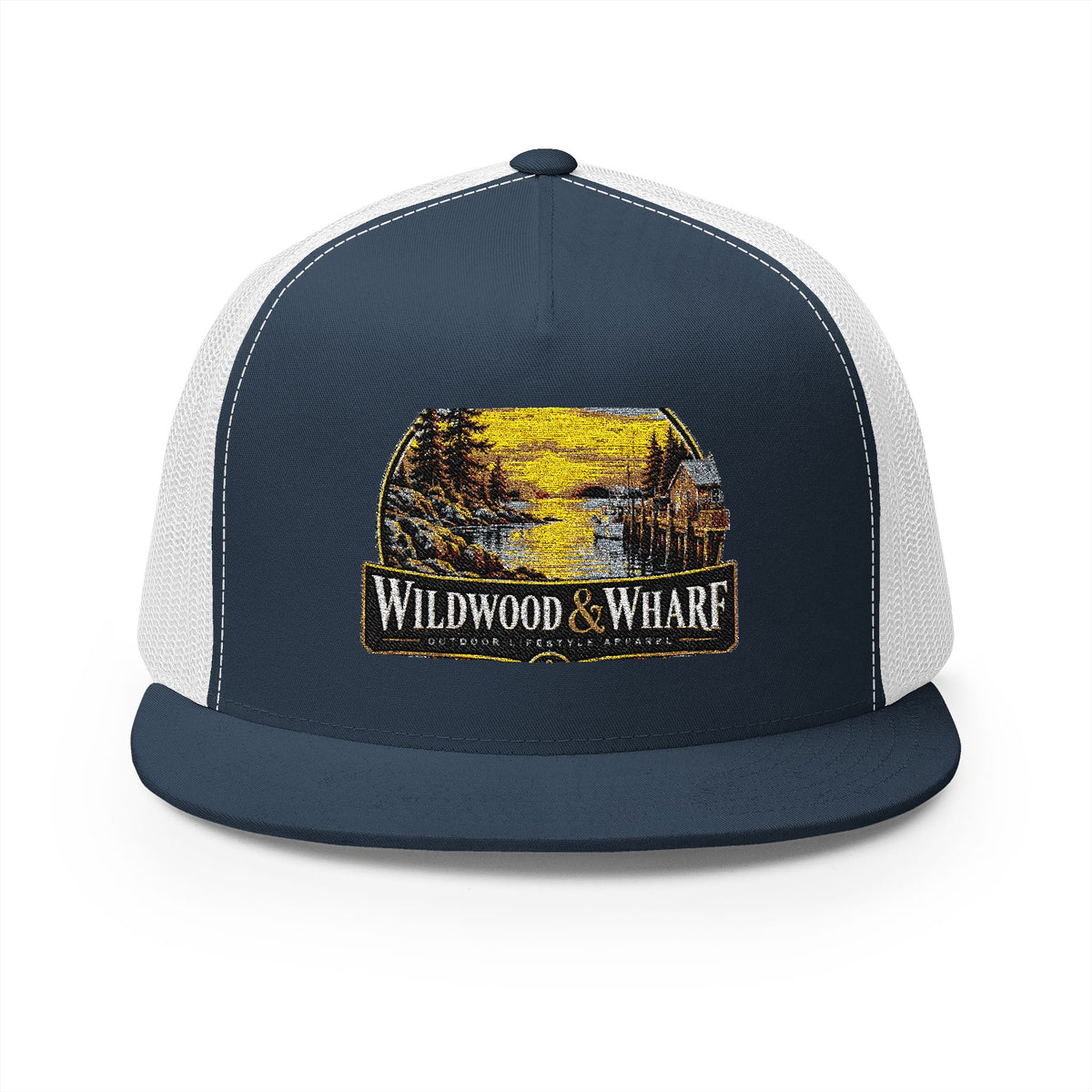 Wildwood & Wharf Harbor Sunset Trucker Hat