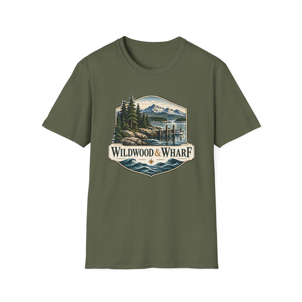 Wildwood & Wharf Mountain Dock Shield Tee