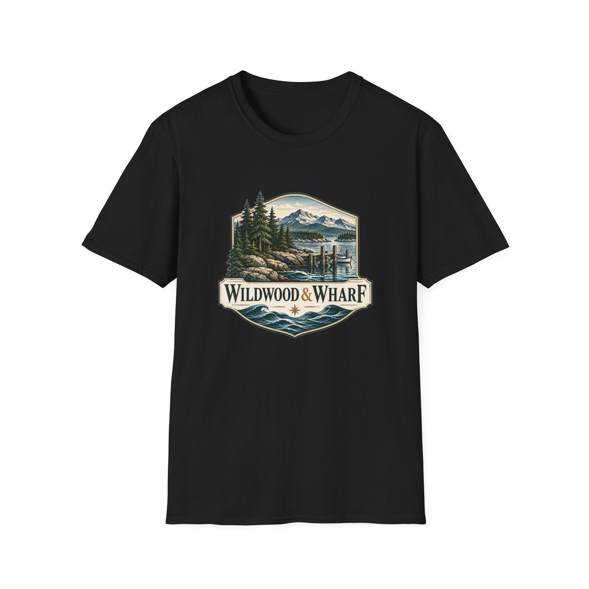 Wildwood & Wharf Harbor Badge Tee