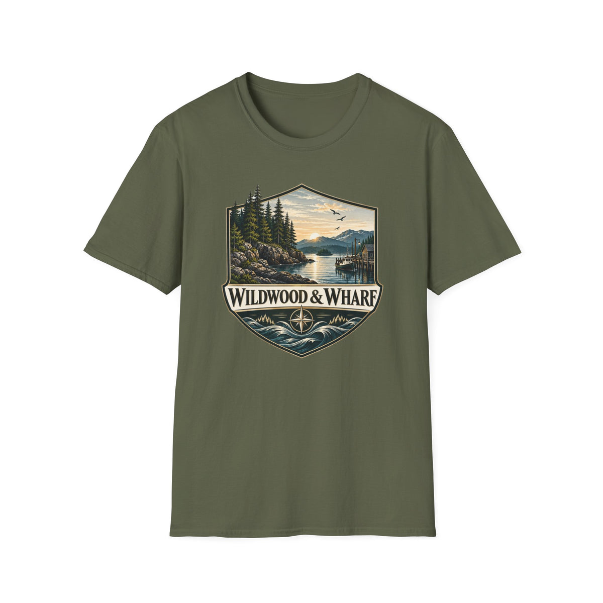 Wildwood & Wharf Harbor Shield Tee