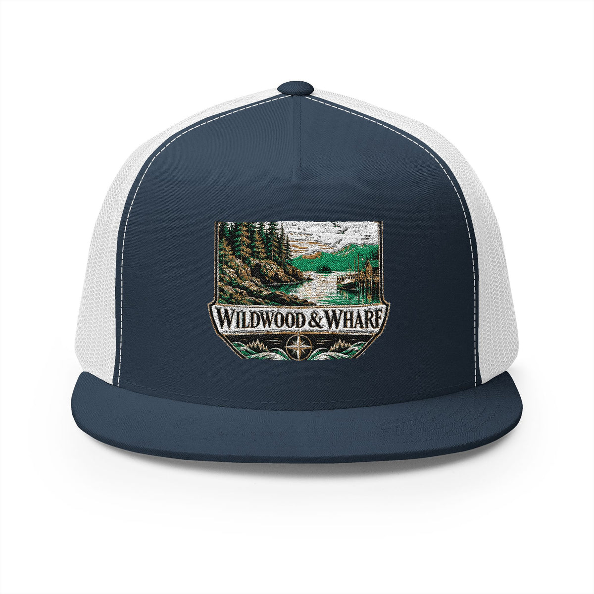 Wildwood & Wharf Harbor Shield Trucker Hat
