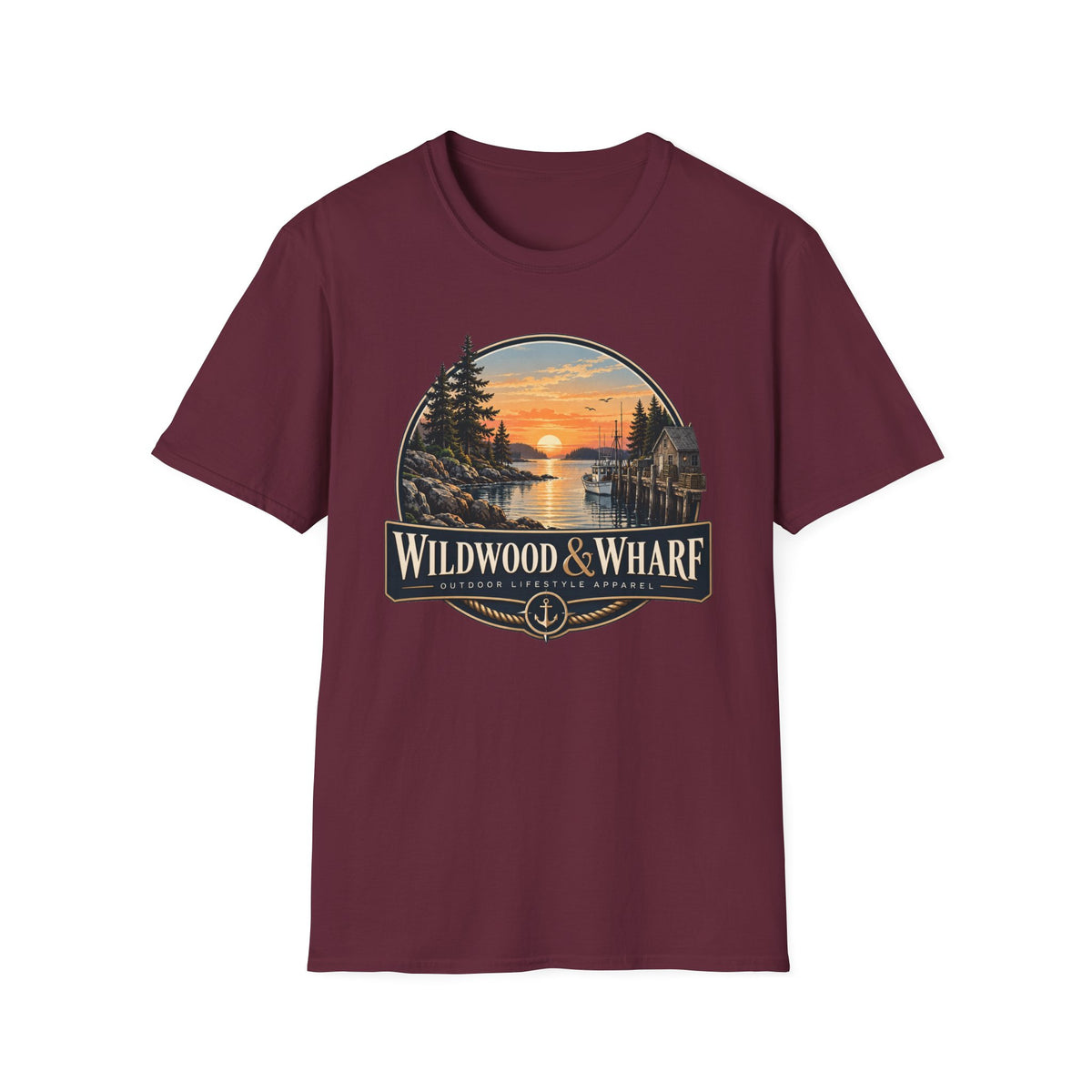 Wildwood & Wharf Harbor Sunset Tee