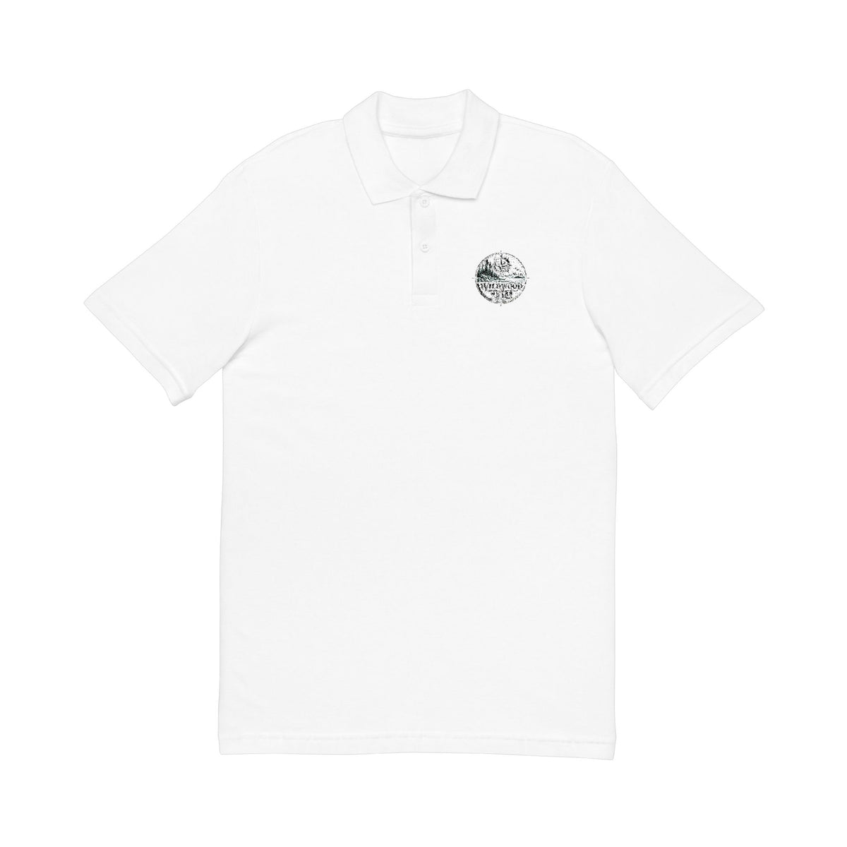 Wildwood & Wharf Compass Logo Polo