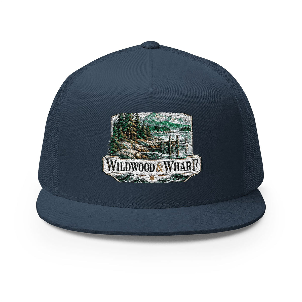 Wildwood & Wharf Mountain Dock Shield Trucker Hat