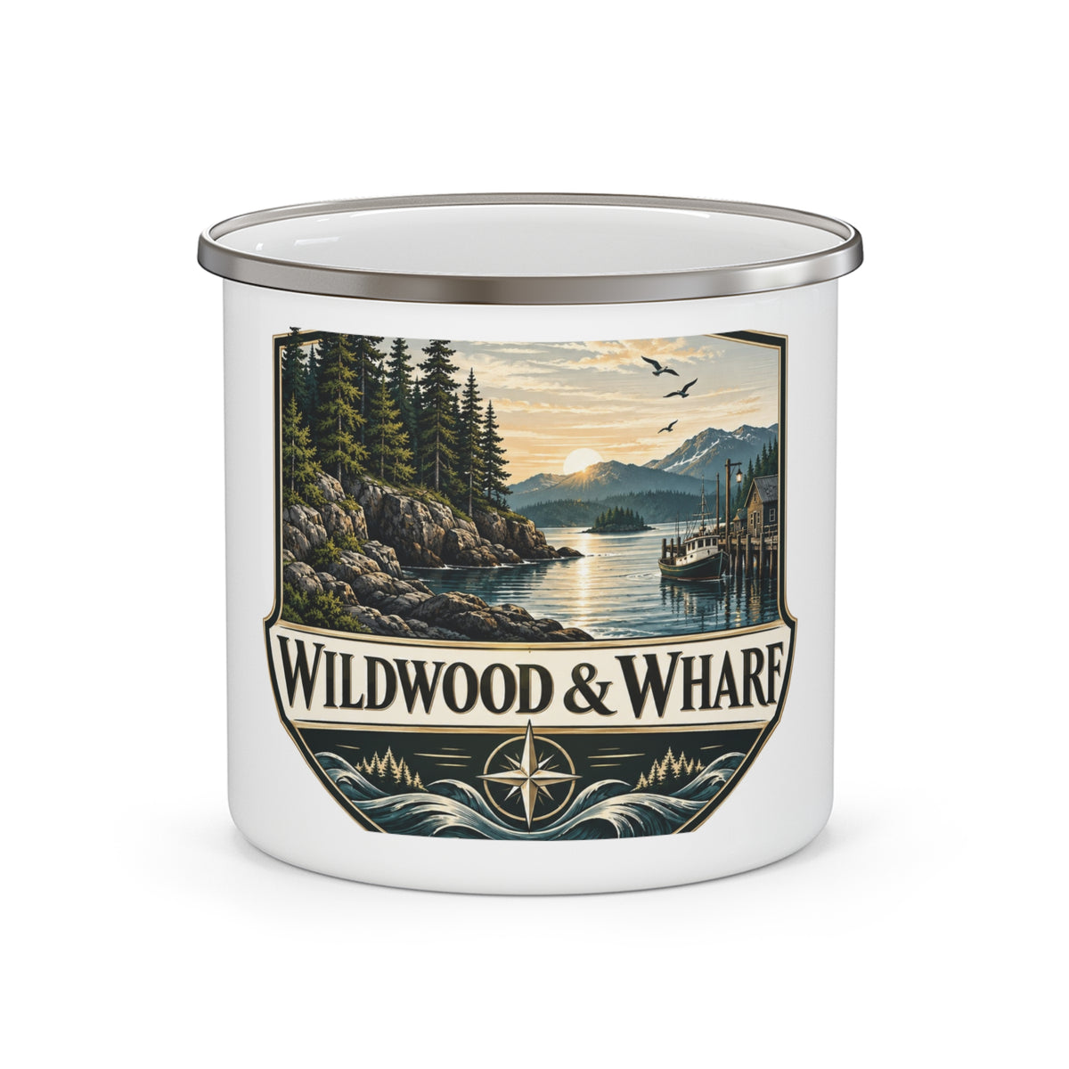 Wildwood & Wharf Harbor Shield Camp Mug