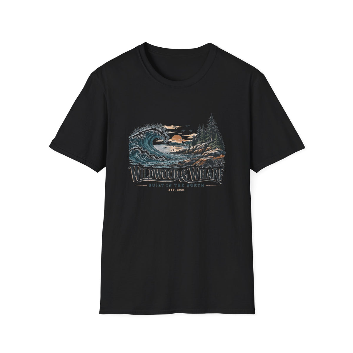Wildwood & Wharf Tide Wave Tee