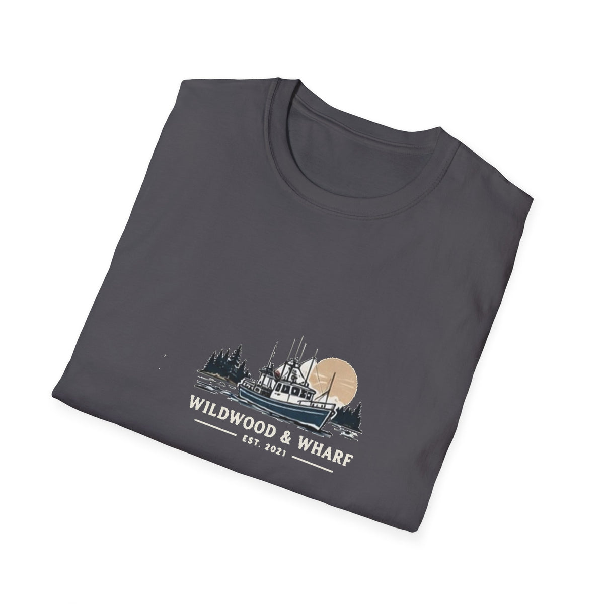 Wildwood & Wharf Fishing Boat Tee