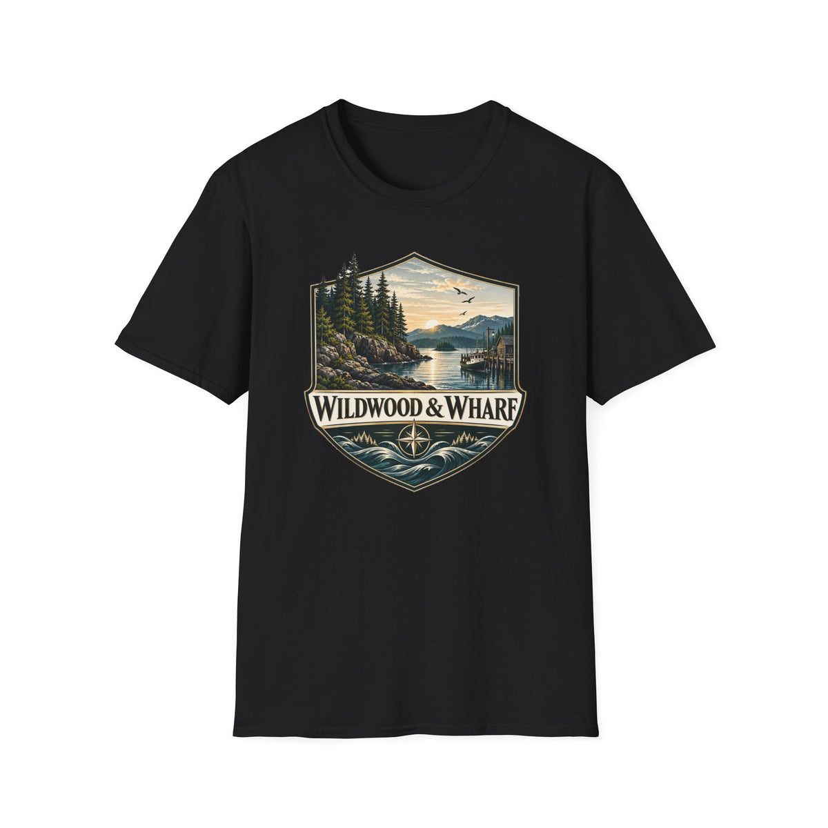 Wildwood & Wharf Harbor Shield Tee