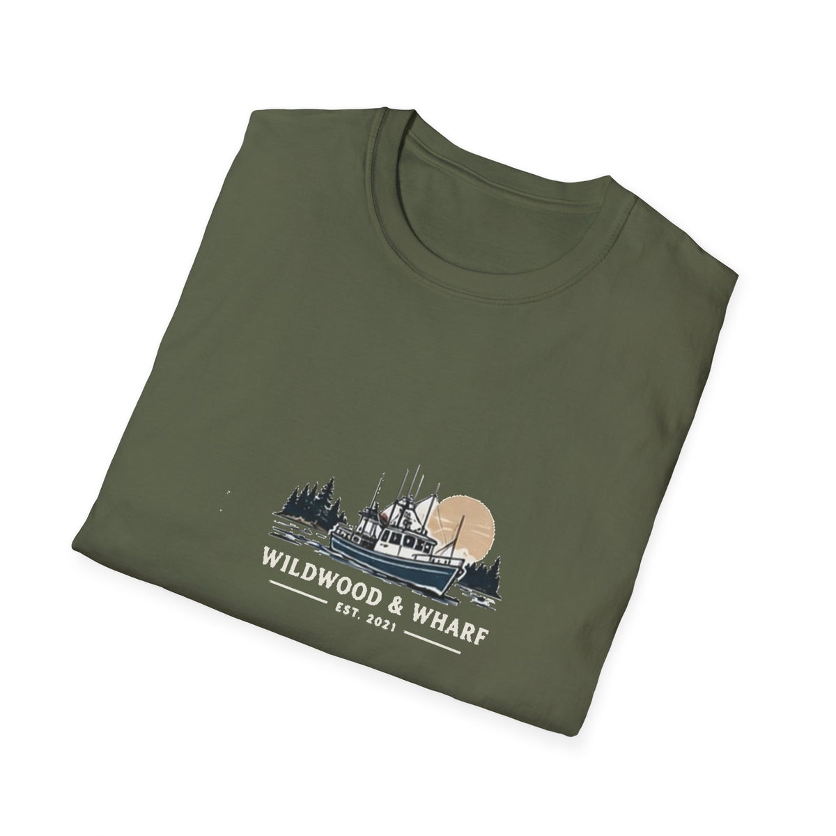 Wildwood & Wharf Fishing Boat Tee
