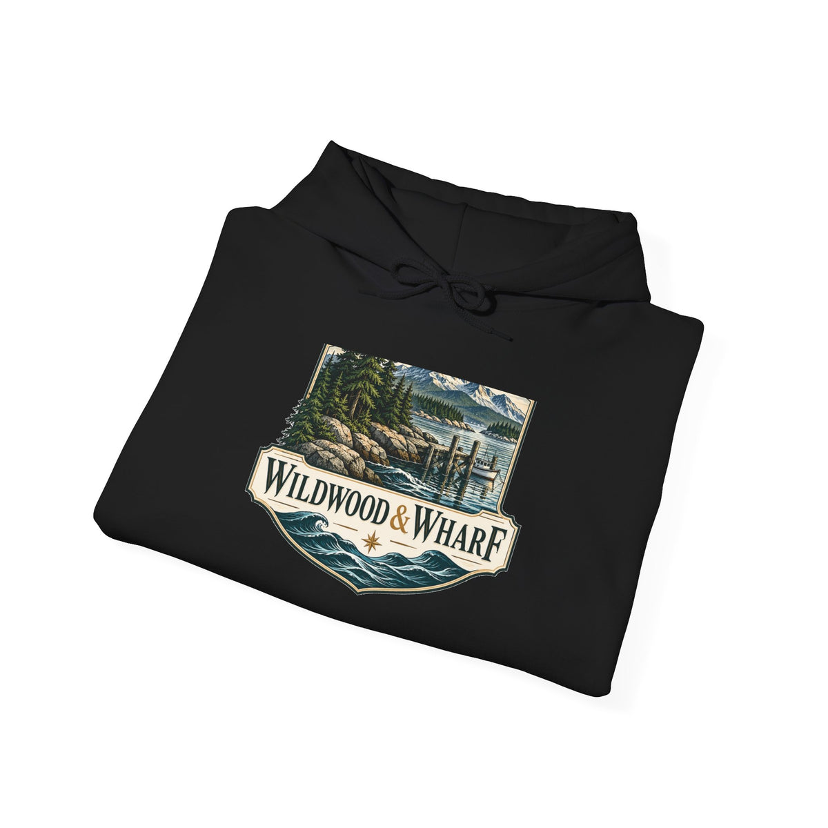 Wildwood & Wharf Hoodie - Harbor Badge