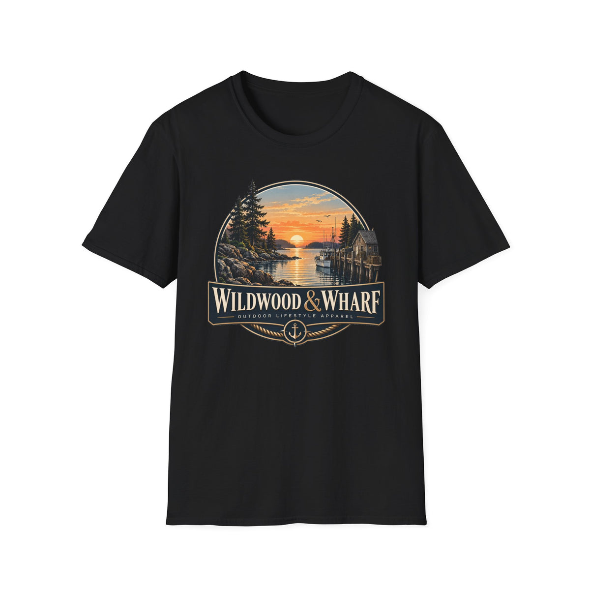 Wildwood & Wharf Harbor Sunset Tee