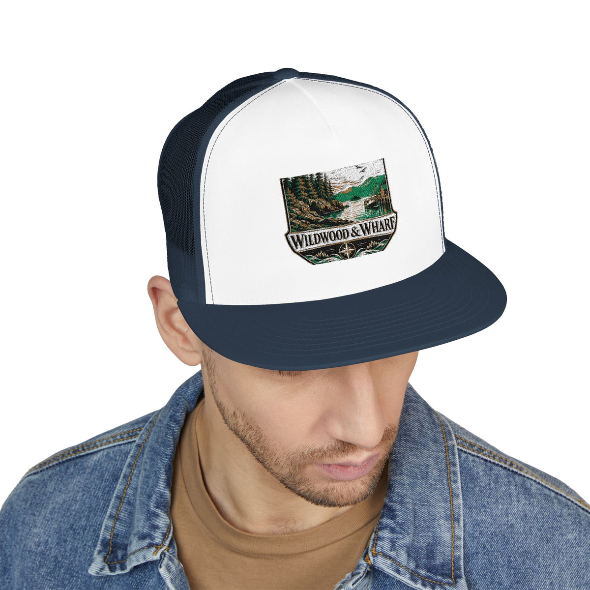 Wildwood & Wharf Harbor Shield Trucker Hat