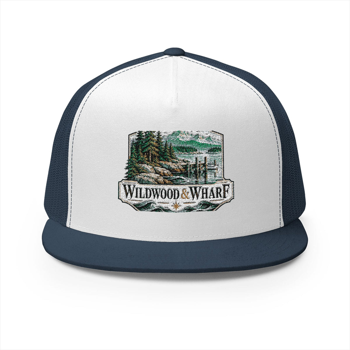 Wildwood & Wharf Mountain Dock Shield Trucker Hat