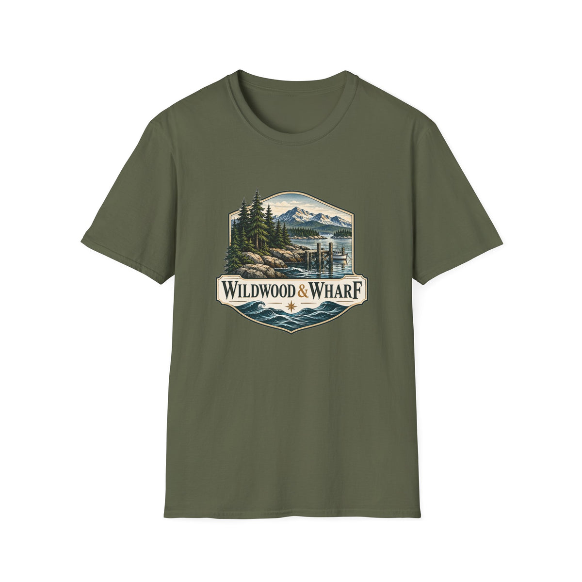 Wildwood & Wharf Harbor Badge Tee