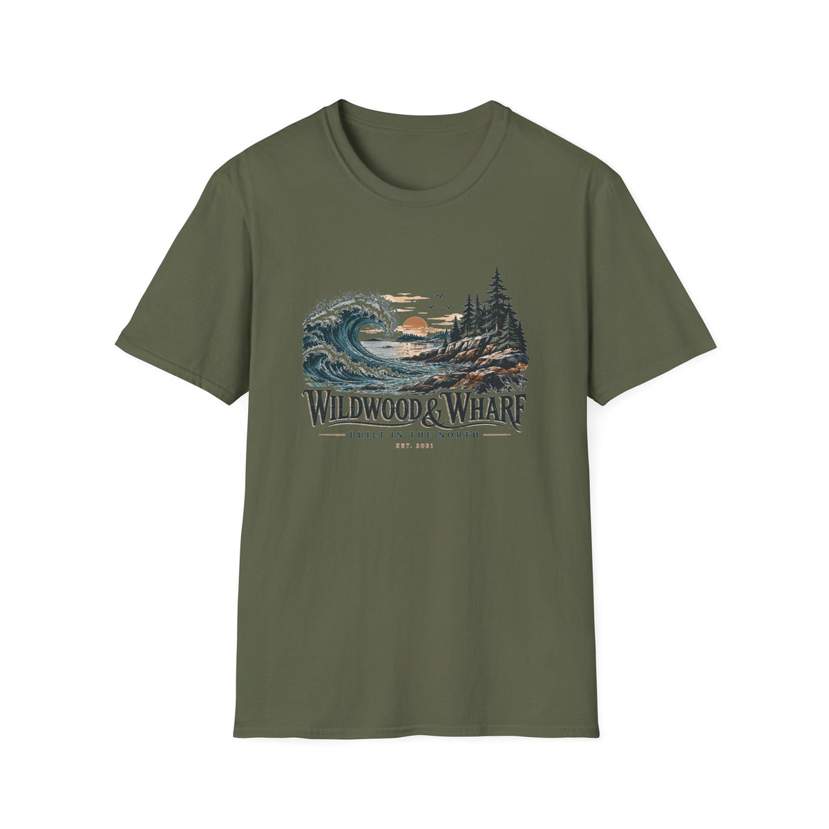 Wildwood & Wharf Tide Wave Tee