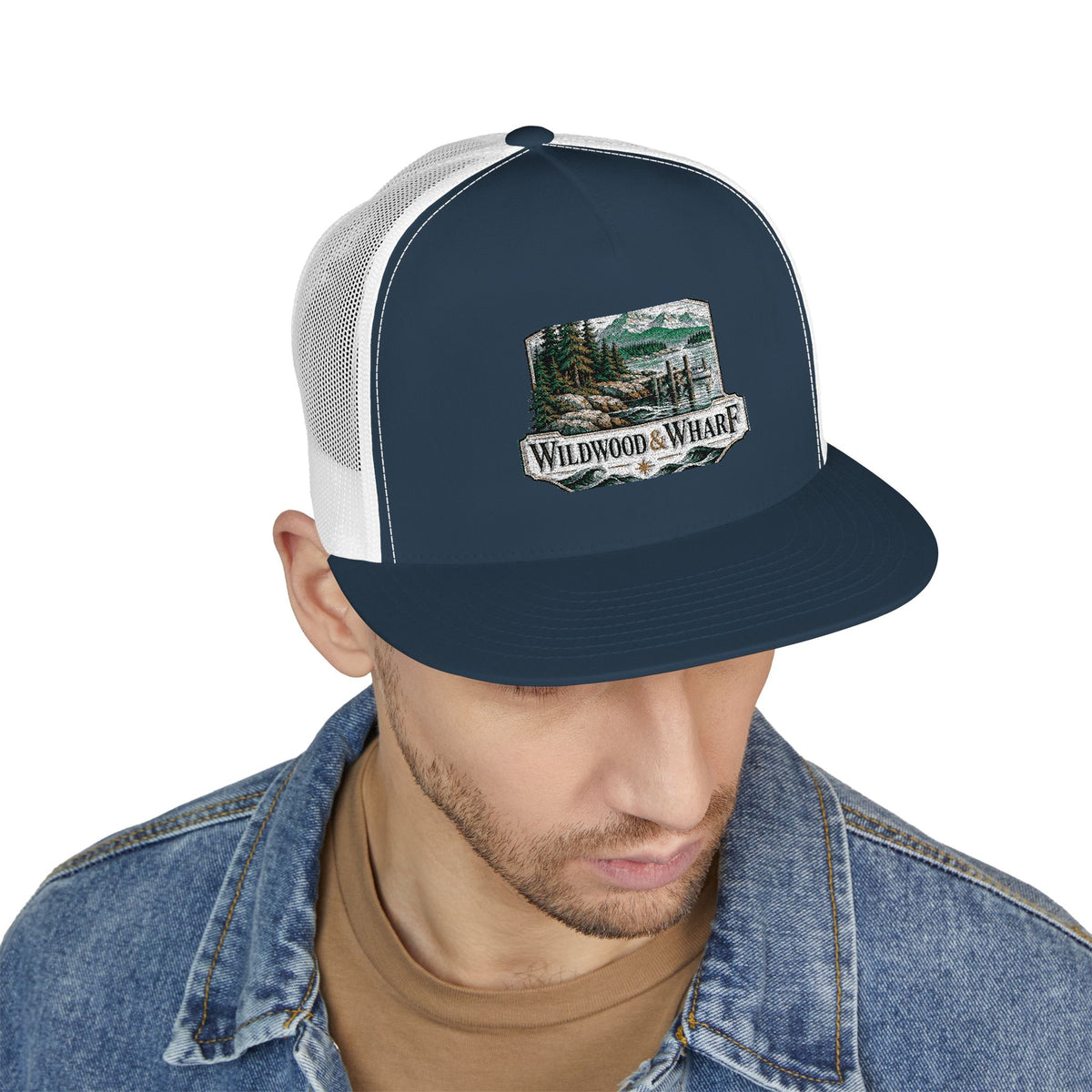 Wildwood & Wharf Mountain Dock Shield Trucker Hat