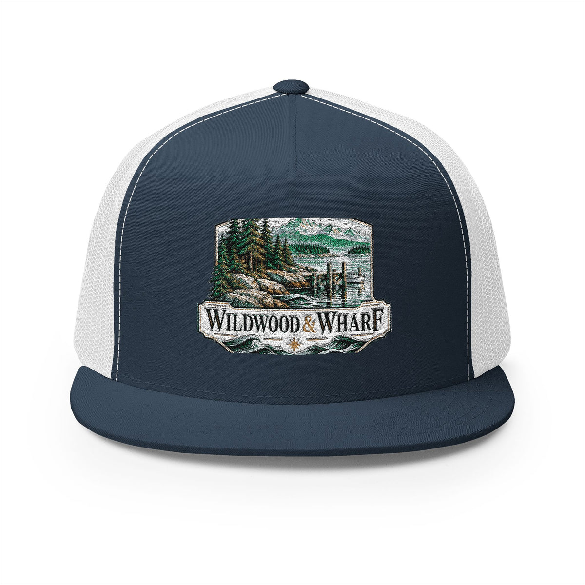 Wildwood & Wharf Mountain Dock Shield Trucker Hat