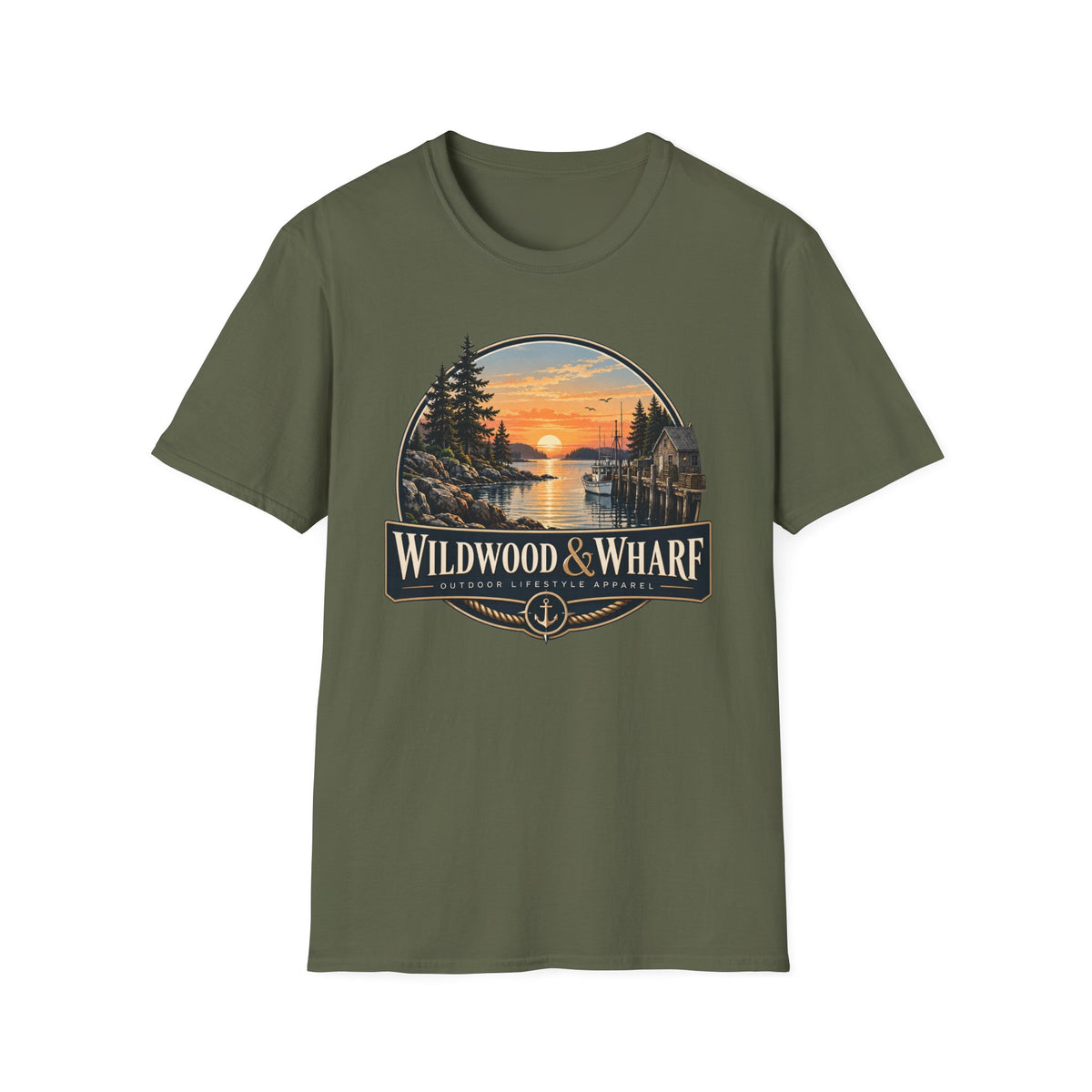 Wildwood & Wharf Harbor Sunset Tee