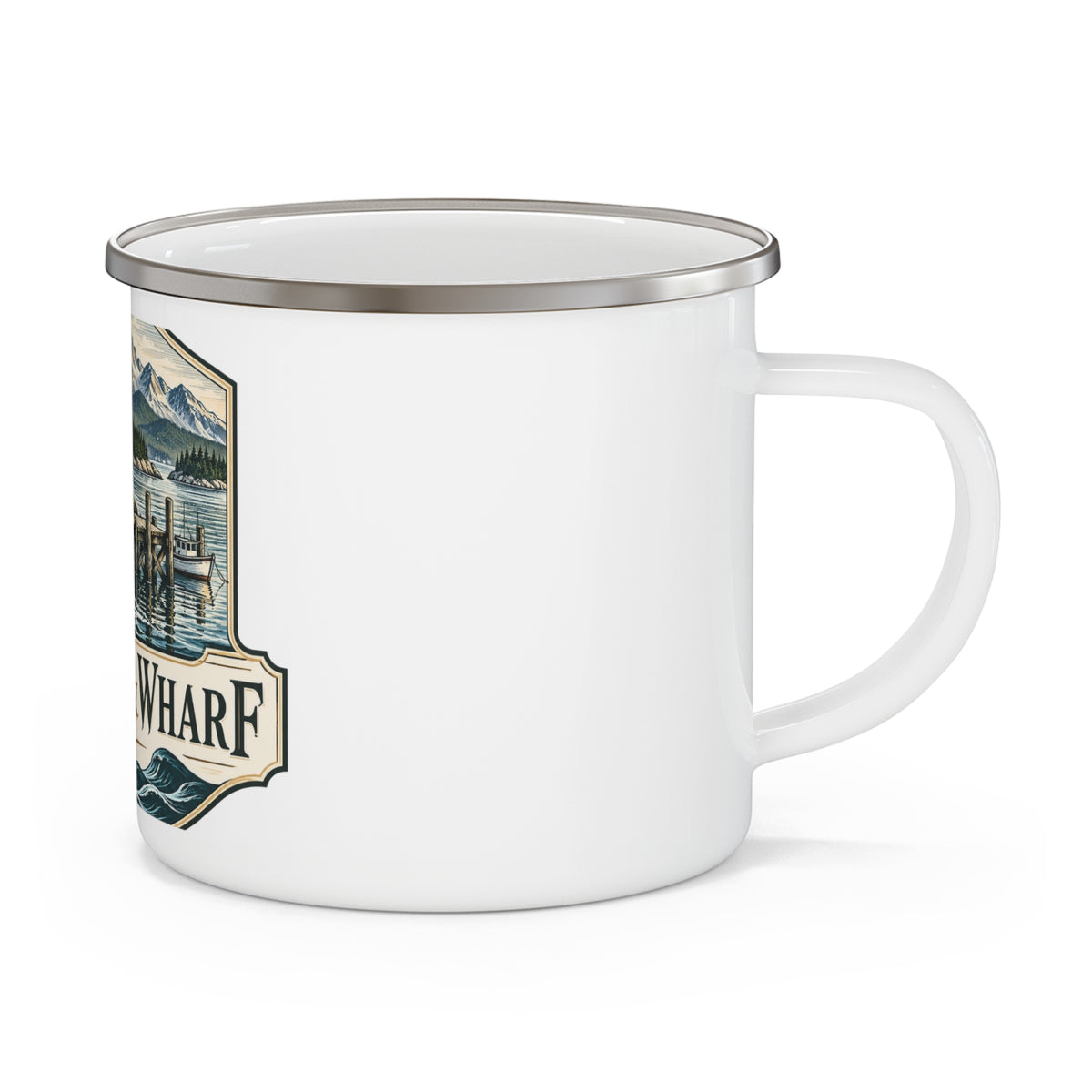 Wildwood & Wharf Mountain Dock Shield Camp Mug