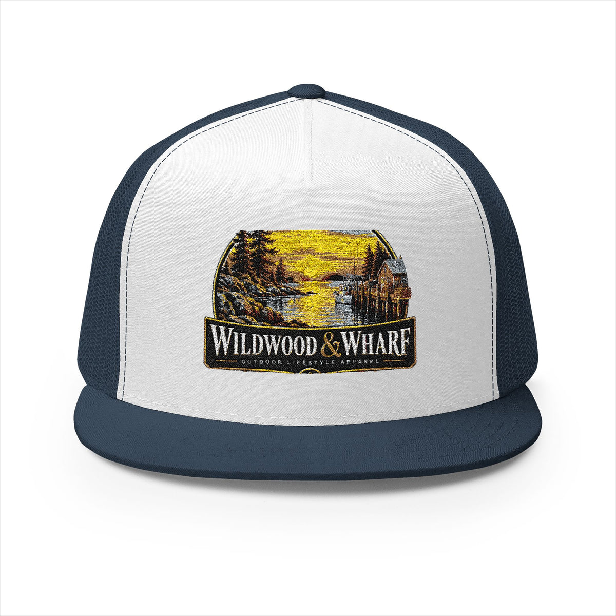 Wildwood & Wharf Harbor Sunset Trucker Hat