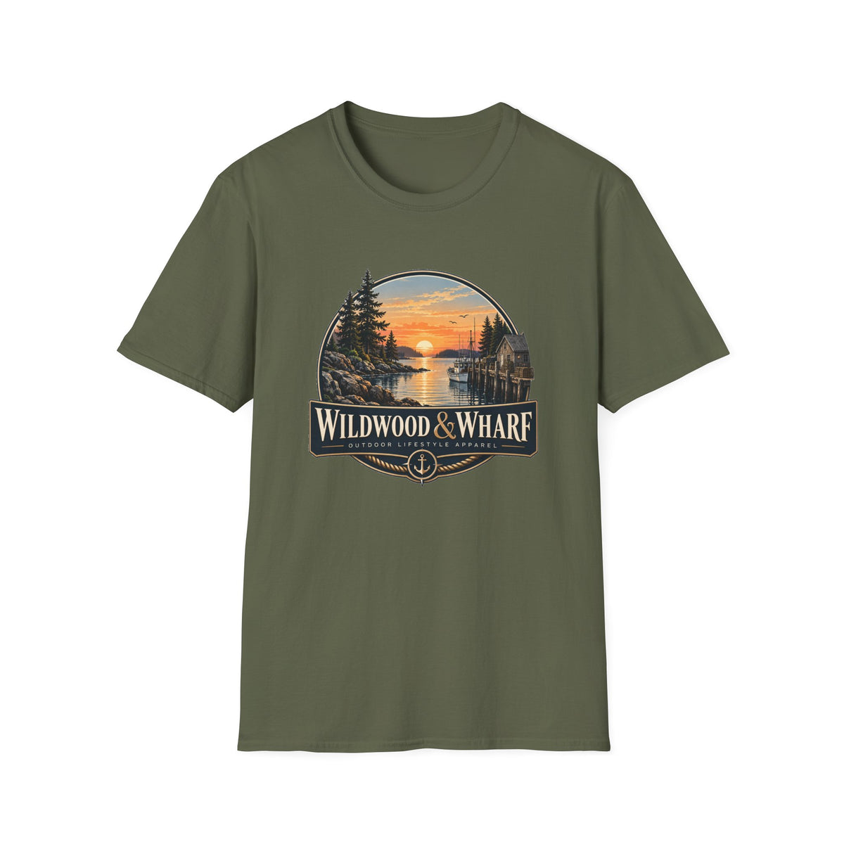 Wildwood & Wharf Harbor Sunset Tee