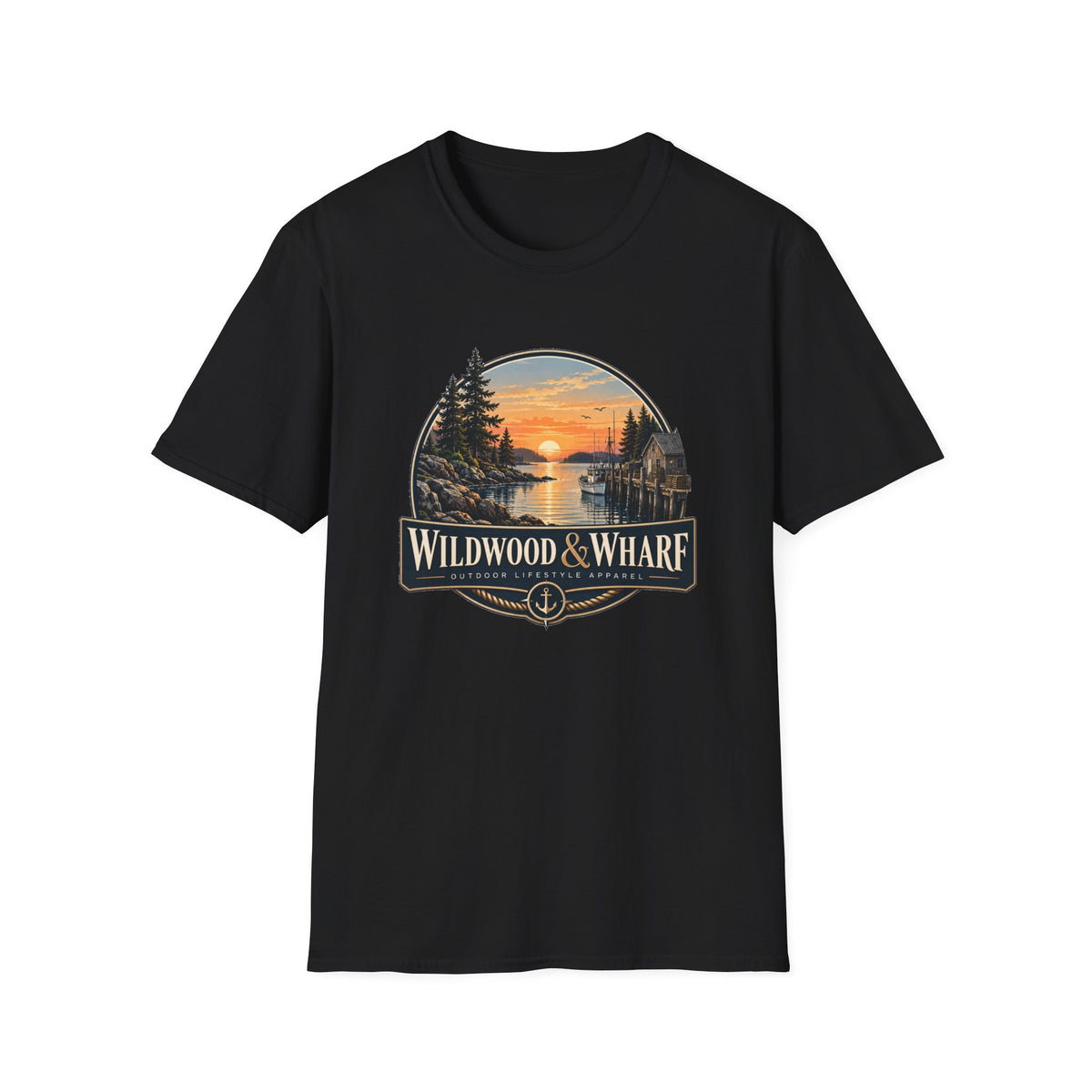 Wildwood & Wharf Harbor Sunset Tee