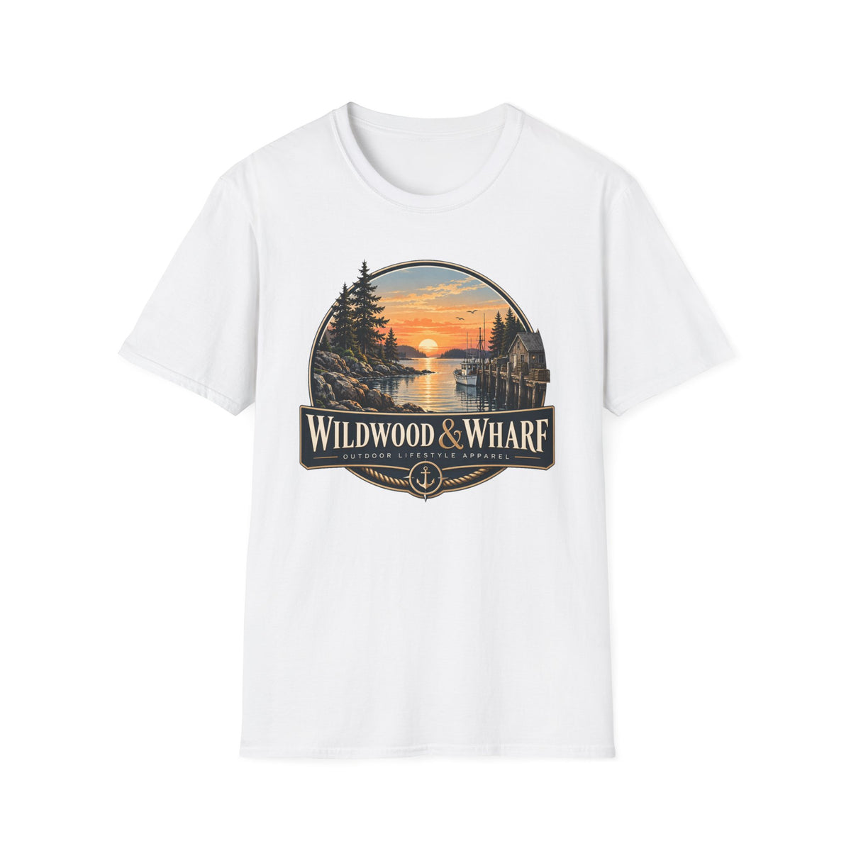 Wildwood & Wharf Harbor Sunset Tee